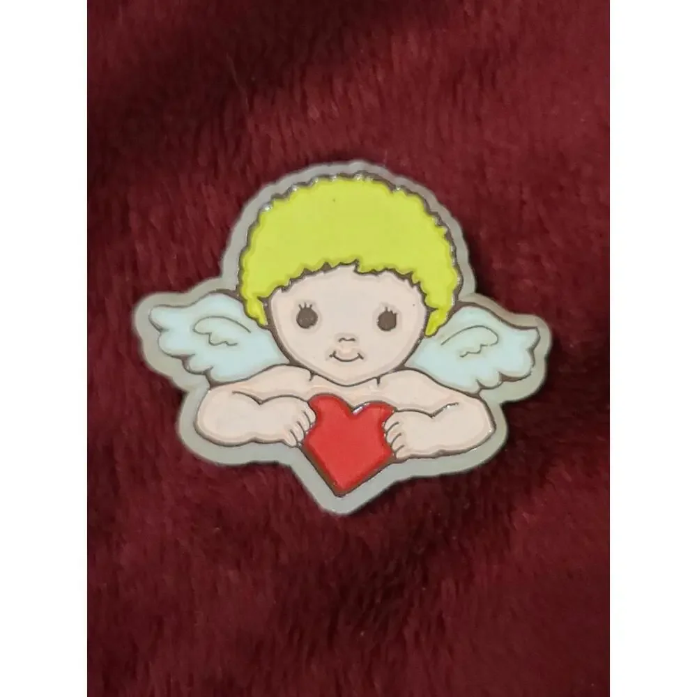 Bundle Of 2 Holiday Pins Valentines Cupid/St. Patrick's Day Clover Wiggly‎ Eyes